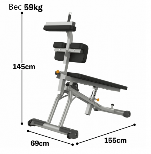 Скамья для пресса Matrix Magnum MG-A77 серебристая