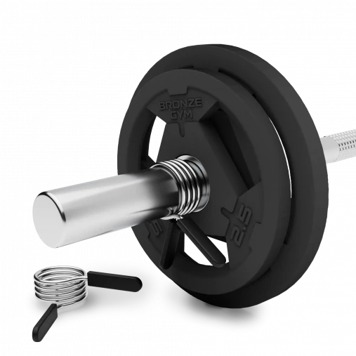 Диск олимпийский BRONZE GYM обрезиненный 25 кг с тремя хватами