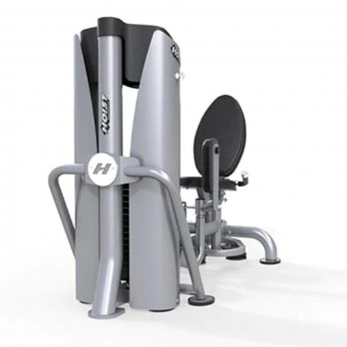 Приводящие, Отводящие ног HOIST HD-3800 грузоблочный тренажер со стеком 82 кг (цвет рамы: платиновый / подушки: черные)