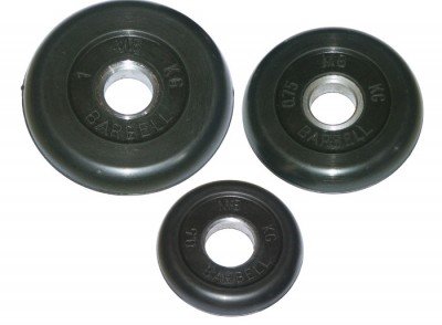 Блин "Стандарт" обрезиненный черный MB 20 кг, втулка 30 мм