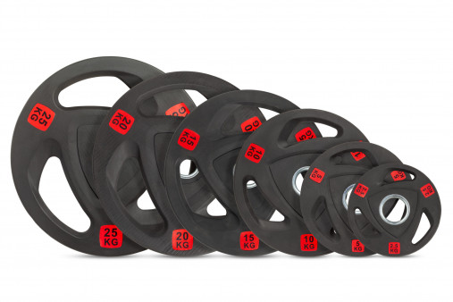 Диск 51 мм. NEO полиуретановый с 3-мя хватами VictoryFit олимпийский 15 кг