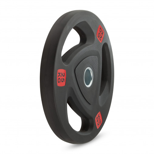 Набор дисков 51 мм. с 3-мя хватами от 2,5-25 кг VictoryFit (155 кг, 6 пар) серии ST с полиуретановым покрытием