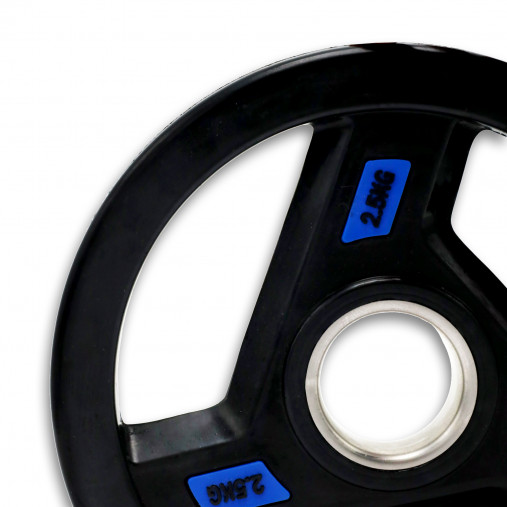 Диск обрезиненный с 3-мя хватами 2,5 кг UNIX Fit PRO, 51 мм, олимпийский, синий