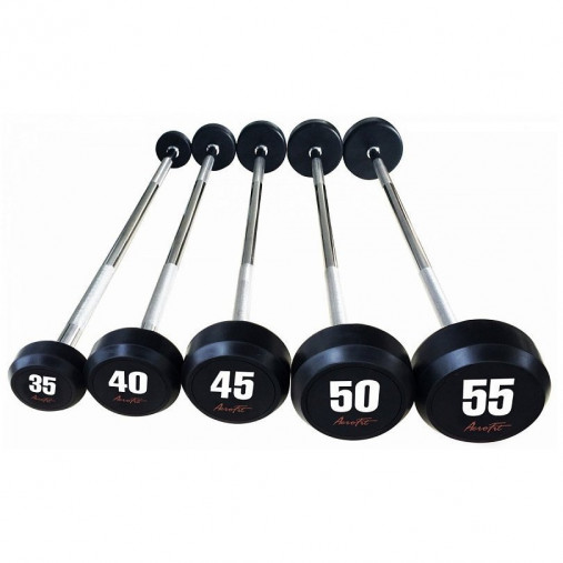 Aerofit AFB35-55 (AFB145-S/35-55KG) Набор прямых обрезиненных штанг, 35-55 кг