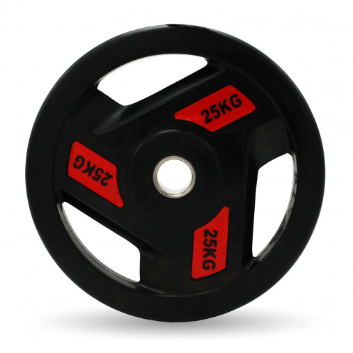 Набор олимпийских дисков 51 мм. обрезиненных от 2,5-25 кг UNIX Fit PRO c хватом (комплект 155​ кг, 12 шт)