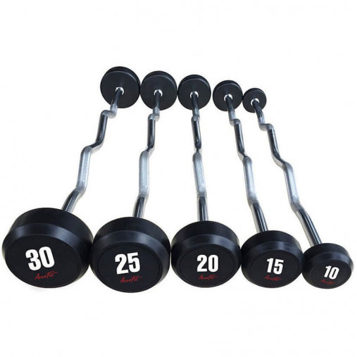 Aerofit AFBZ10-30 (AFB145-C/10-30KG) Набор изогнутых обрезиненных штанг, 10-30 кг