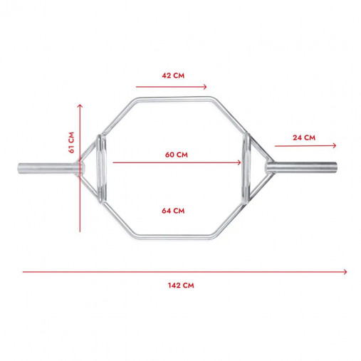 Гриф олимпийский Трэп PERFORM BETTER Olympic Combo Hex Bar длина 142 см, вес 23 кг