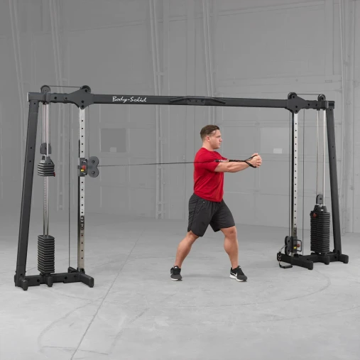 Кроссовер регулируемый Body-Solid ProClub GDCC250B с двумя весовыми стеками по 73 кг (черный) Кроссовер регулируемый Body-Solid ProClub GDCC250B с двумя весовыми стеками по 73 кг (черный)