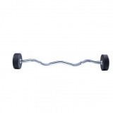 Фиксированная кривая штанга LIVEPRO Ez Curl Urethane Barbells 15 кг