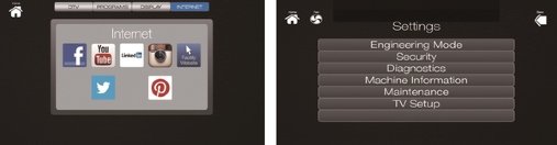 Вы можете легко получить доступ к заранее выбранным сайтам и онлайн-приложений, таких как YouTube, Facebook, Twitter и через Интернет на сенсорном экране